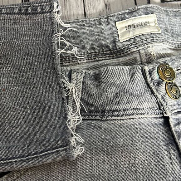 Hudson Women's Straight Leg Raw Hem Denim Jeans Gray Size 25 - Picture 8 of 11
